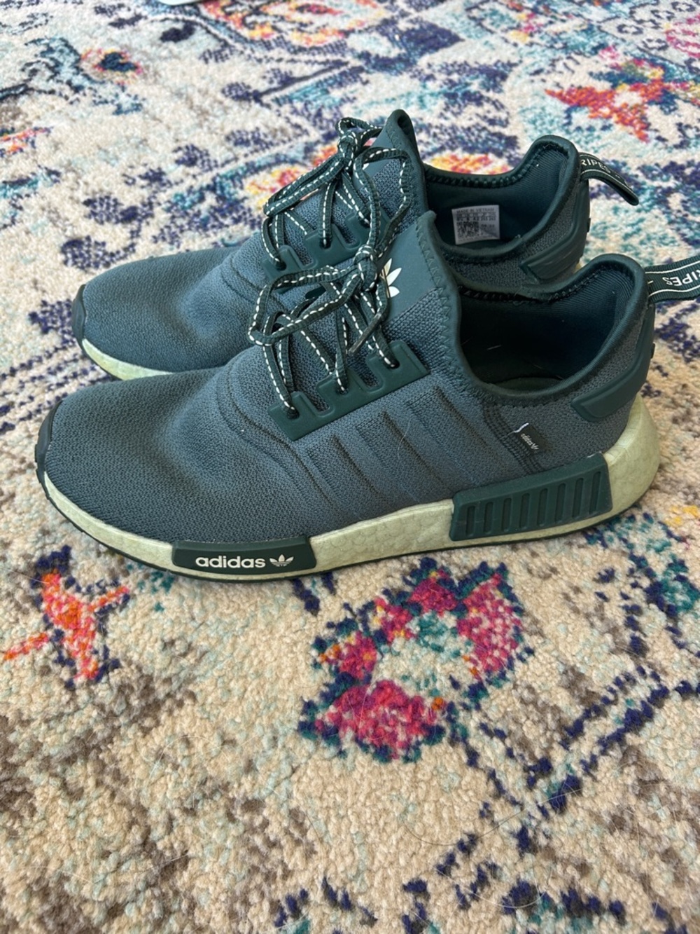 adidas women’s NMD R1 Teal Green Athletic Sneakers